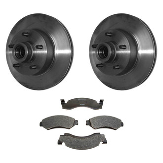 Raybestos® - R-Line™ Plain Front Brake Kit with Semi-Metallic Pads