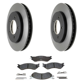 Raybestos® - R-Line™ Plain Front Brake Kit with Semi-Metallic Pads