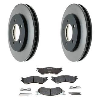 Raybestos® - R-Line™ Plain Front Brake Kit with Semi-Metallic Pads