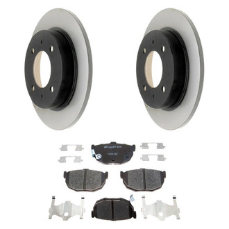 Raybestos® - R-Line™ Plain Rear Brake Kit with Ceramic Pads