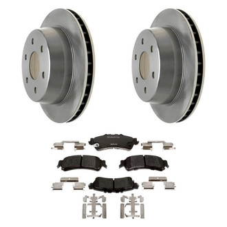 Raybestos® - R-Line™ Plain Rear Brake Kit with Semi-Metallic Pads