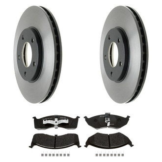 Raybestos® - R-Line™ Plain Front Brake Kit with Semi-Metallic Pads