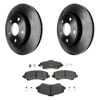 Raybestos® - R-Line™ Plain Front Brake Kit with Semi-Metallic Pads