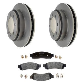 Raybestos® - R-Line™ Plain Rear Brake Kit with Semi-Metallic Pads