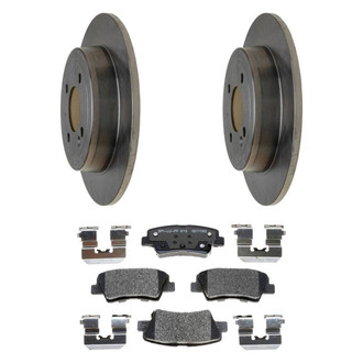 Raybestos® - R-Line™ Plain Rear Brake Kit with Ceramic Pads