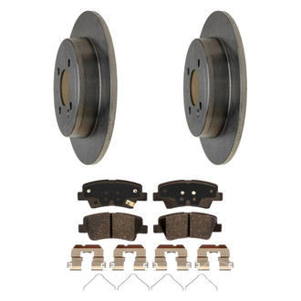 Raybestos® - R-Line™ Plain Rear Brake Kit with Ceramic Pads