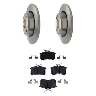 Raybestos® - R-Line™ Plain Rear Brake Kit with Semi-Metallic Pads