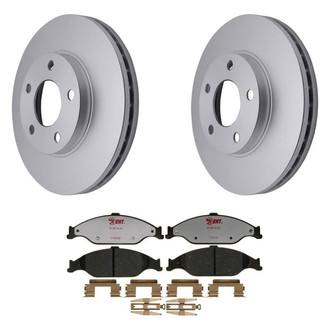 Raybestos® - Element3™ Plain Front Brake Kit with Hybrid Pads