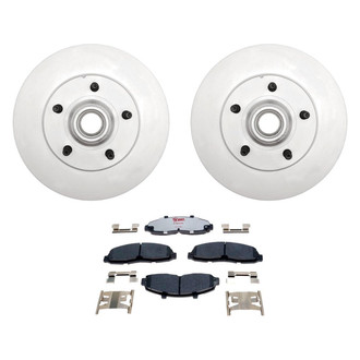 Raybestos® - Element3™ Plain Front Brake Kit with Hybrid Pads