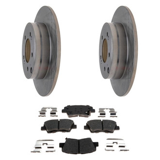 Raybestos® - R-Line™ Plain Rear Brake Kit with Ceramic Pads