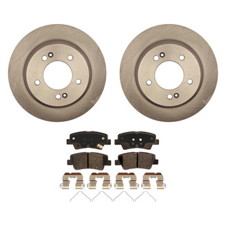 Raybestos® - R-Line™ Plain Rear Brake Kit with Ceramic Pads