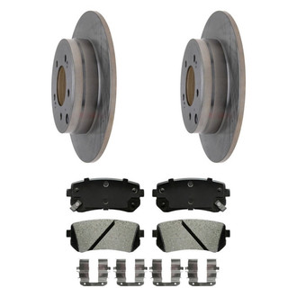 Raybestos® - R-Line™ Plain Rear Brake Kit with Ceramic Pads