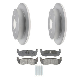 Raybestos® - Element3™ Plain Rear Brake Kit with Semi-Metallic Pads