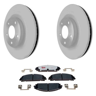 Raybestos® - Element3™ Plain Front Brake Kit with Hybrid Pads