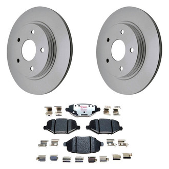 Raybestos® - Element3™ Plain Rear Brake Kit with Hybrid Pads