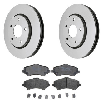 Raybestos® - Element3™ Plain Front Brake Kit with Semi-Metallic Pads