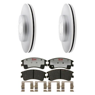 Raybestos® - Element3™ Plain Front Brake Kit with Hybrid Pads