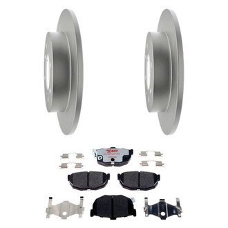 Raybestos® - Element3™ Plain Rear Brake Kit with Hybrid Pads