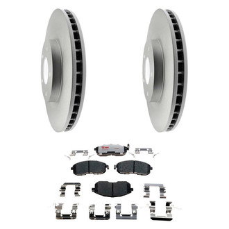 Raybestos® - Element3™ Plain Front Brake Kit with Hybrid Pads