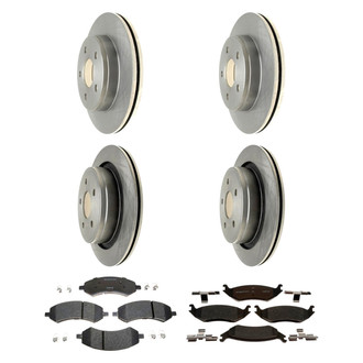 Raybestos® - R-Line™ 1-Piece Brake Kit with Semi-Metallic Brake Pads