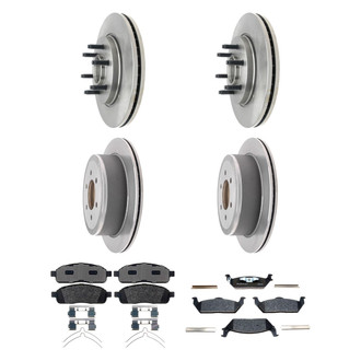 Raybestos® - R-Line™ 1-Piece Brake Kit with Semi-Metallic Brake Pads