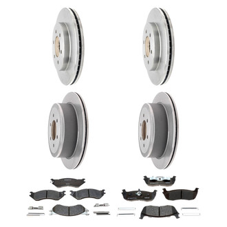Raybestos® - R-Line™ Plain Front and Rear Brake Kit with Semi-Metallic Pads