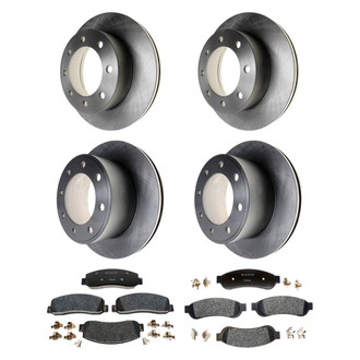 Raybestos® - R-Line™ 1-Piece Brake Kit with Semi-Metallic Brake Pads