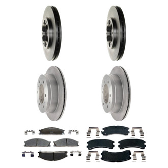Raybestos® - R-Line™ 1-Piece Brake Kit with Semi-Metallic Brake Pads