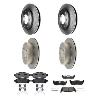 Raybestos® - R-Line™ Plain Front and Rear Brake Kit with Semi-Metallic Pads