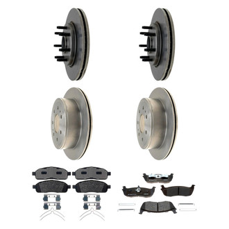 Raybestos® - R-Line™ Plain Front and Rear Brake Kit with Semi-Metallic Pads
