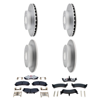 Raybestos® - Element3™ Plain Front and Rear Brake Kit with Hybrid Pads