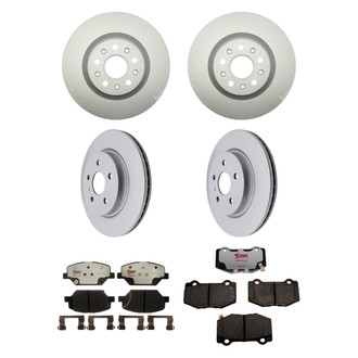 Raybestos® - Element3™ Plain Front and Rear Brake Kit with Hybrid Pads
