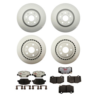 Raybestos® - Element3™ Plain Front and Rear Brake Kit with Hybrid Pads