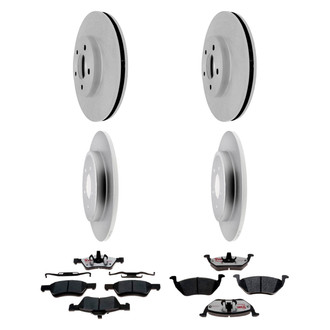 Raybestos® - Element3™ Plain Front and Rear Brake Kit with Hybrid Pads