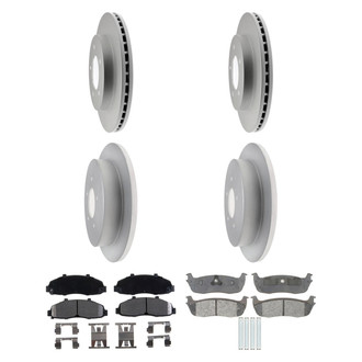 Raybestos® - Element3™ Plain Front and Rear Brake Kit with Semi-Metallic Pads