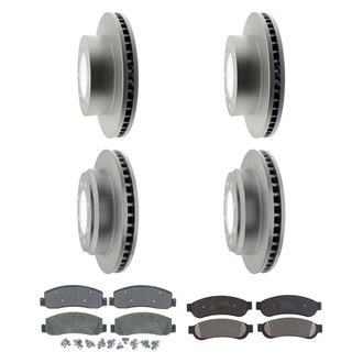 Raybestos® - Element3™ Plain Front and Rear Brake Kit with Semi-Metallic Pads