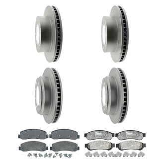 Raybestos® - Element3™ Plain Front and Rear Brake Kit with Semi-Metallic Pads