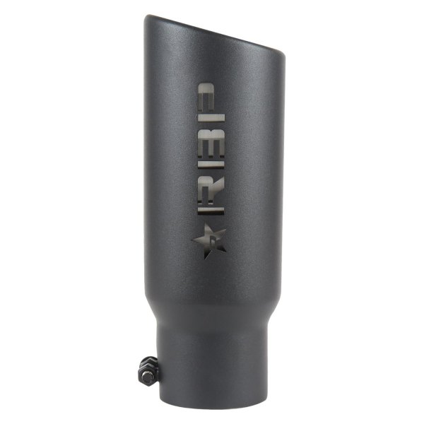 RBP® - RX-7 304 SS Round Black Powder Coated Exhaust Tip with Silver Star