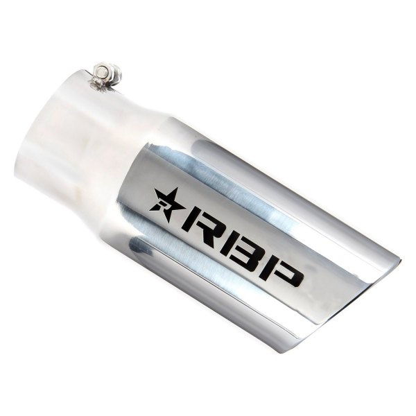 RBP® - RX-7 304 SS Round Polished Exhaust Tip with Black Star