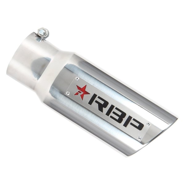 RBP® - RX-1 304 SS Dual Badged Round Polished Exhaust Tip with Red Star