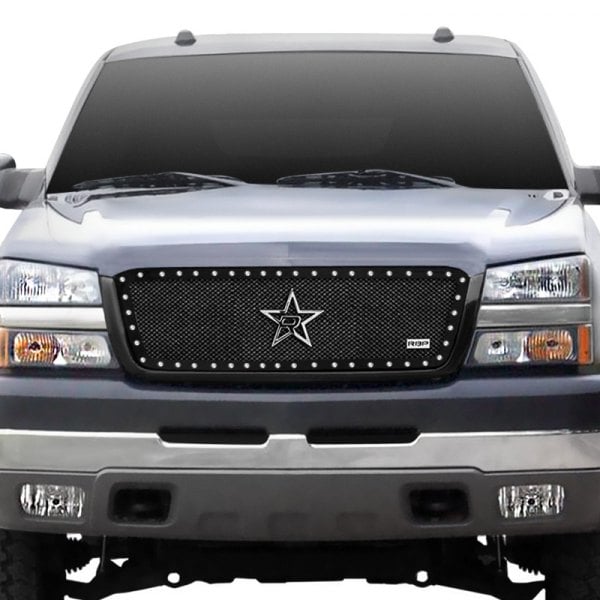 Rbp Chevy Silverado 2500 Hd 3500 05 1 Pc Rx 5 Halo Series Black Dual Weave Mesh Main Grille