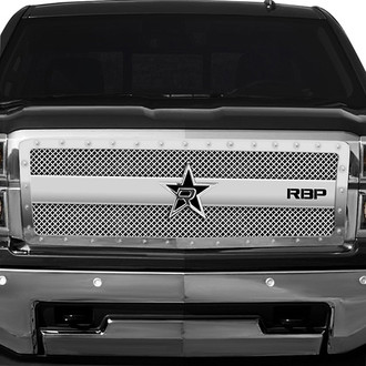 Chrome & Black Front Hood Grille + Shell For 2014-2015 Chevy Silverado - Complete Assembly