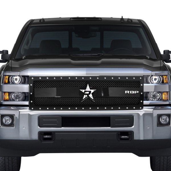 RBP® - 1-Pc RX-3 Series Black Dual Weave Mesh Main Grille