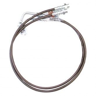 White Hose /& Stainless Gold Banjos Pro Braking PBR2725-WHT-GOL Rear Braided Brake Line
