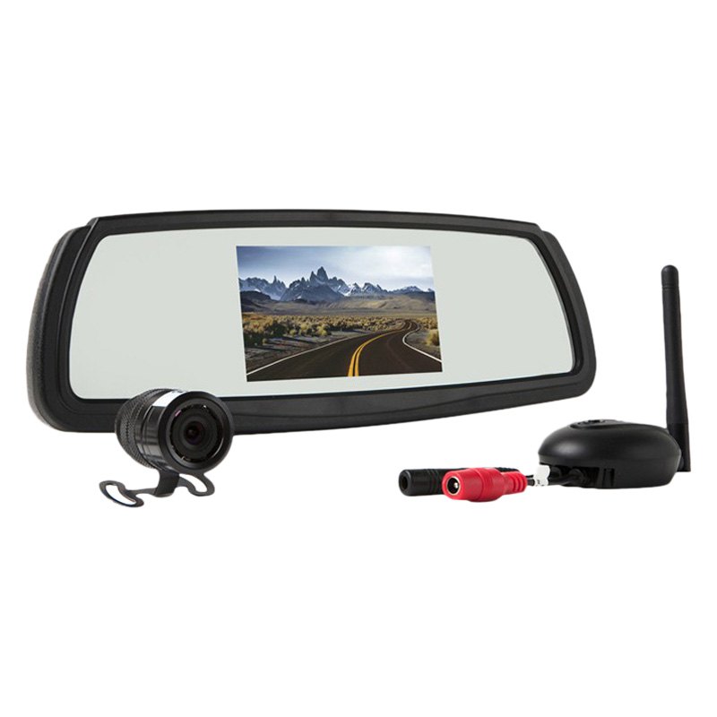 Rear View Safety® RVS091407 Wireless Rear View Mirror with Builtin