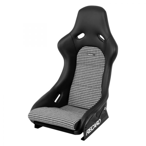 Recaro® - Classic Pole Position ABE GFRP Black Sport Seat, Leather/Pepita Fabric
