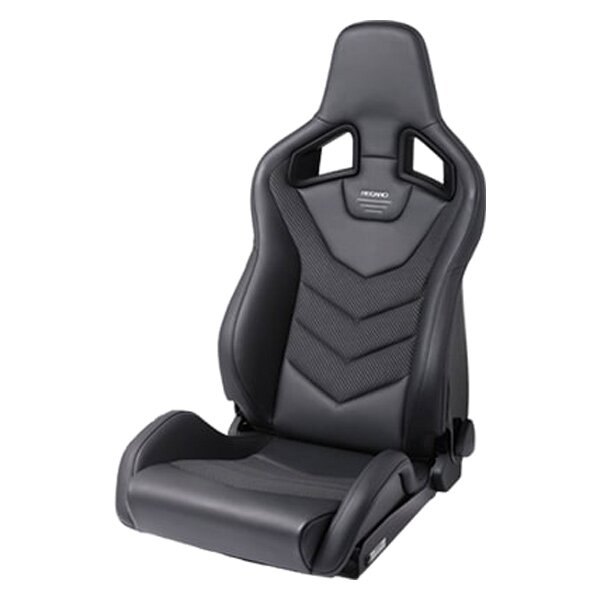 Recaro® - Sportster GT Series Passenger Side Seat with Sub-Hole, Leather Black Bolster & Carbon Weave Insert