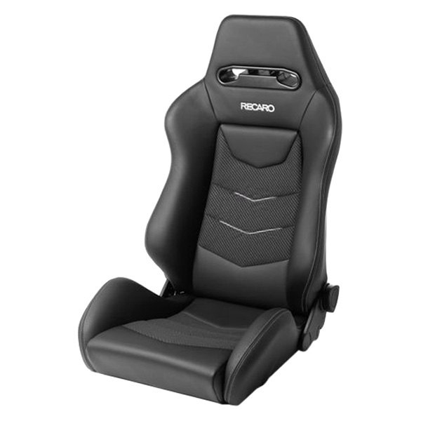 Recaro® - Speed V Driver Side Seat, Black Leather with Cloud Gray Suede Accent