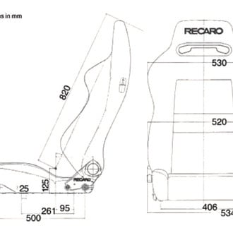 Recaro® - Speed Series Seat with Thigh Bolsters, Black Nardo