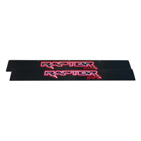 Recon® - Black Door Sills with Raptor Logo